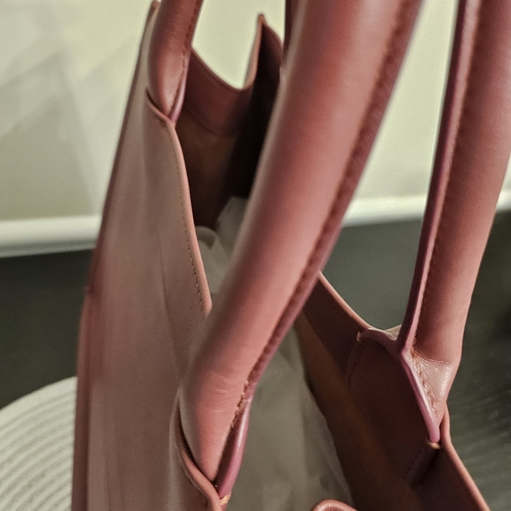🌸 Christian Dior Medium Leather Book Tote – Dark Mauve | Entrupy COA 🌸 - Picture 14 of 16